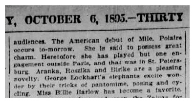 New-York Daily Tribune – 6 octobre 1895